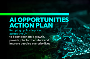 AI Opportunities Action Plan announcement graphic.